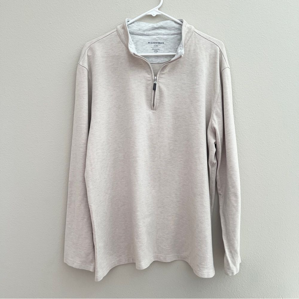 Mizzen Main Pullover Mens XXL Khaki Proflex Pullover Quarter Zip Performance